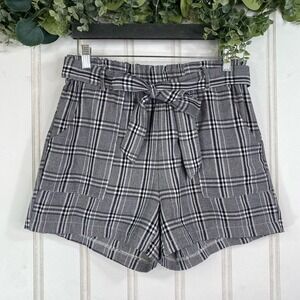 Shinester Plaid Shorts Paperbag Preppy Cher Clueless Casual Summer‎ Women LARGE